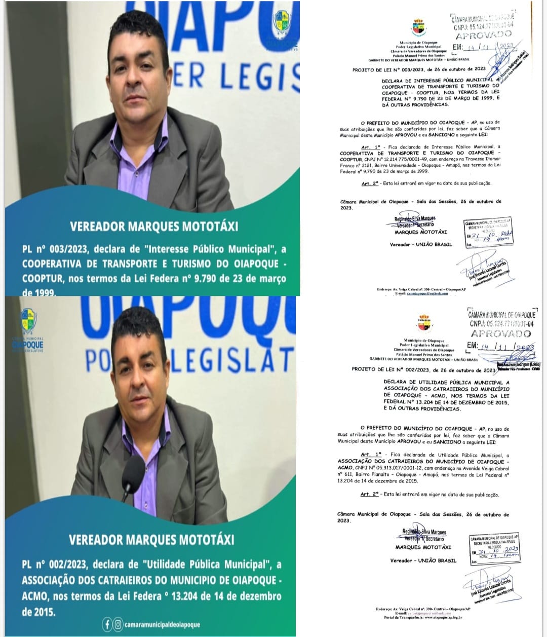 APROVADO PROJETO DE LEI!  