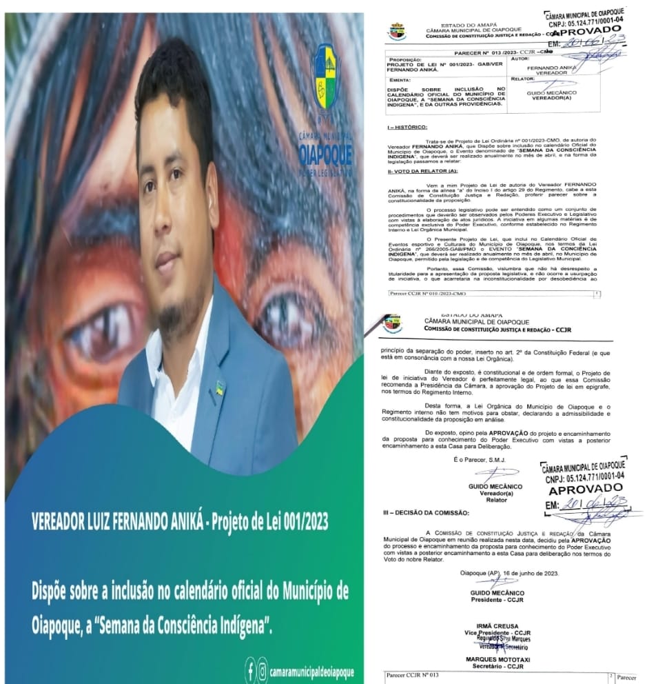 Na 16ª Sessão Ordinária Deliberativa, realizada nesta terça-feira (20), foi aprovado  o Projeto de Lei 001/2023/GAB - Ver. Luiz Fernando Aniká. 